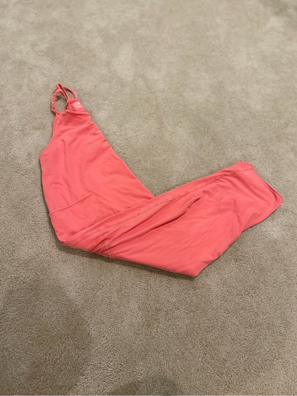 FP Free People Movement Hot Shot One Piece s Coral Pink Orange Jumpsuit - Picture 8 of 11